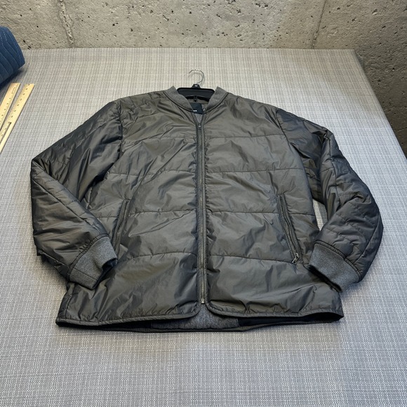 Vince Quilted Puffer Jacket Mens Large Black Casual Outdoor Minimalist